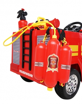 Kinder-Elektro-Feuerwehrauto SX1818, Spritze, Sirene, Blaulicht, 70 Watt, Servolenkung, Bluetooth