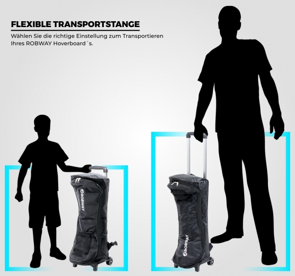 Original Robway Hoverboard Trolley Tragetasche mit Rollen