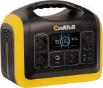 Craftfull Powerstation Adventure CP-600, 595 Wh, 600 Watt, tragbar, Lithium-Akku, Steckdose, USB